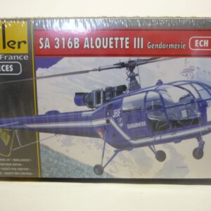 Maquette Helicoptere Alouette 3 gendarmerie Heller 1/72°