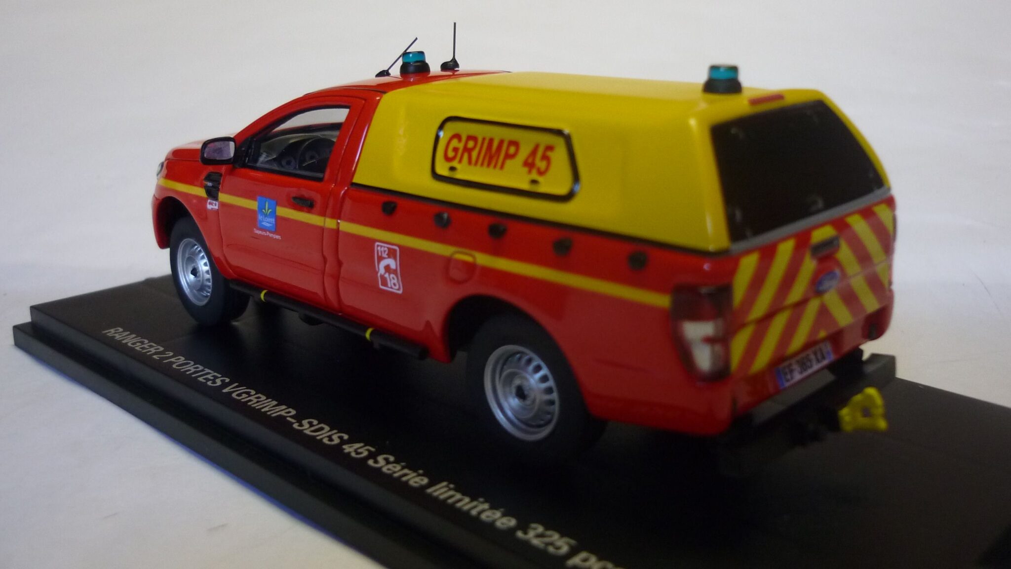 Ford Ranger Pompiers SDIS 79 - Sapeurs Pompiers Aérodrome Niort - 1/43 Neuve