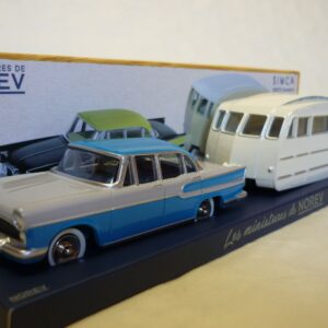 Simca Vedette Chambord 1958 avec caravane Henon Norev 1/43°