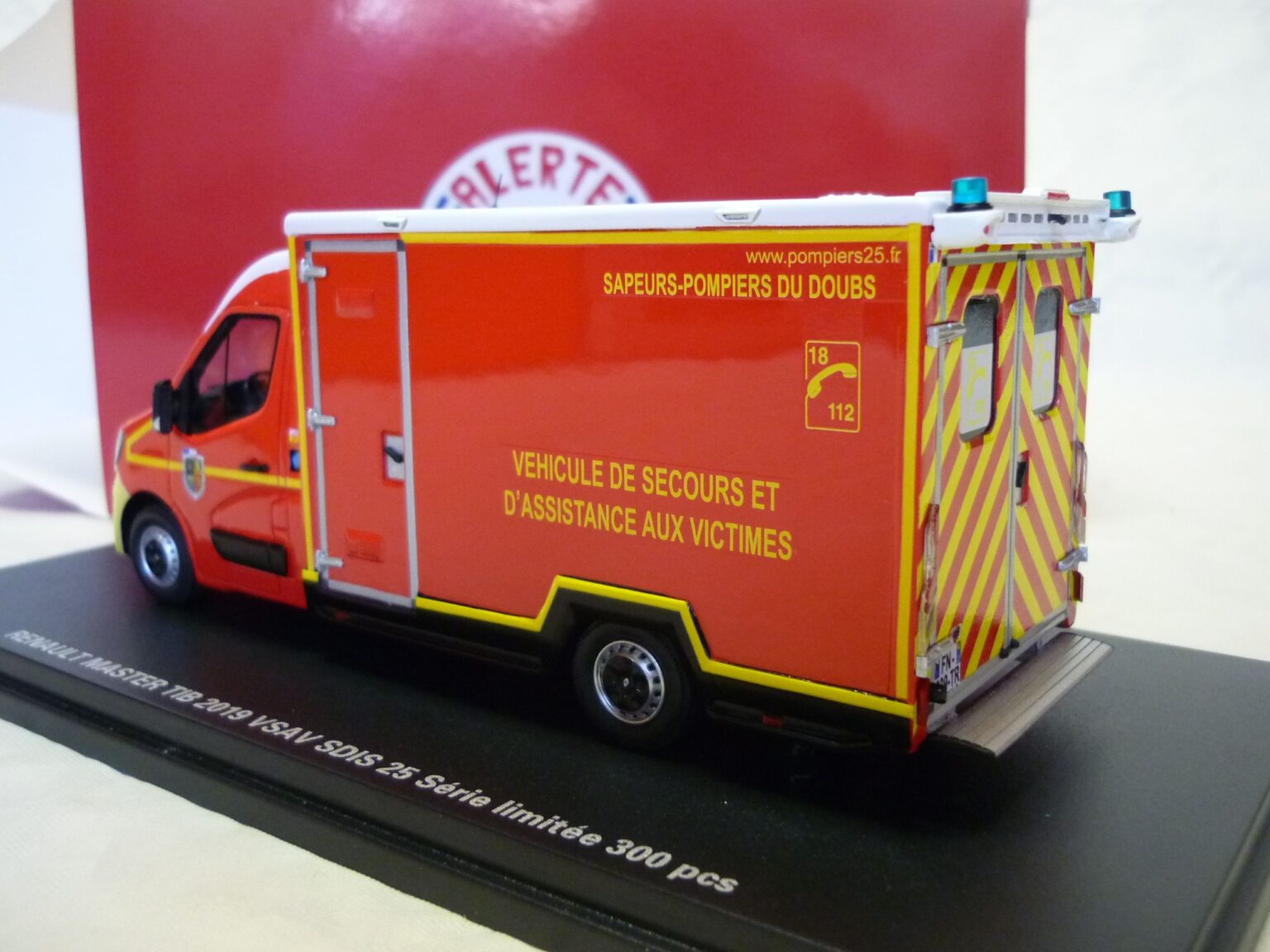 Miniature Renault Master 2019 – VSAV SDIS 59 (Nord) Pompier – ALERTE0141 – 1/43