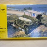 Maquette Jeep avec remorque Heller 1/72