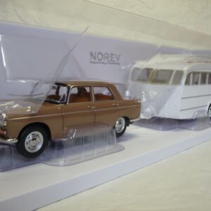 Peugeot 404 1965 avec caravane Henon Norev 1/18°