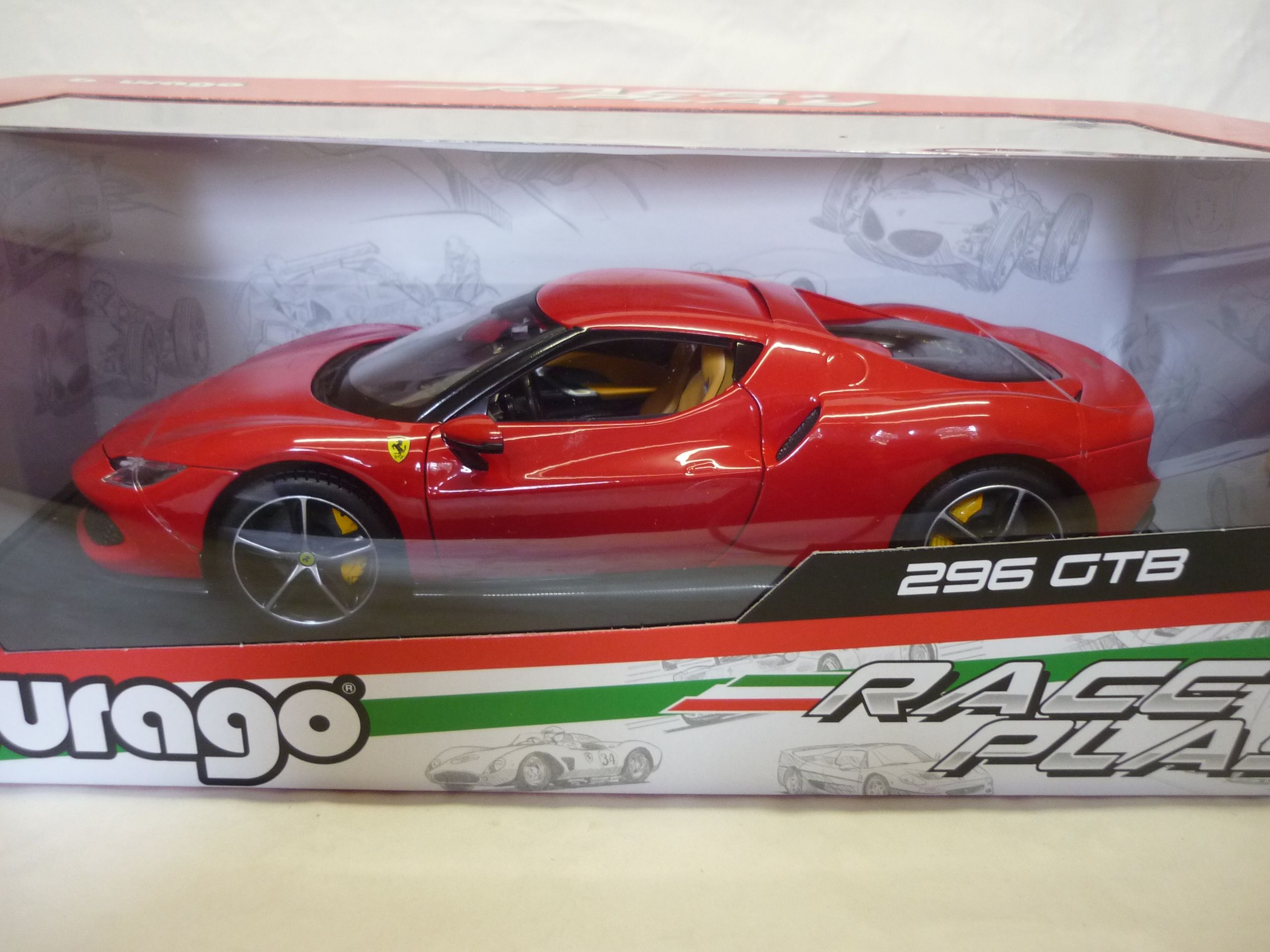 Ferrari 296 GTB Hybrid 830HP 2021 Burago 1/18