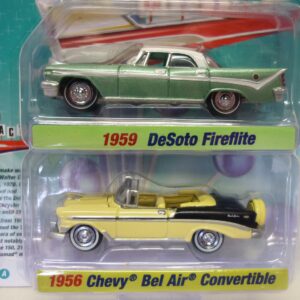 Desoto Fireflite 1959 + Chevrolet Bel Air 1956 1/64° Johnny Lightning