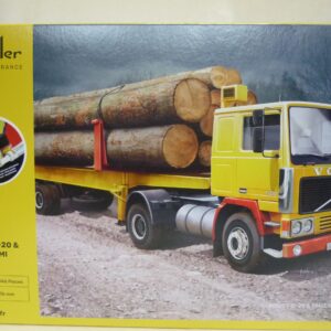 Maquette camion Volvo F12 avec remorque fardier Heller 1/32