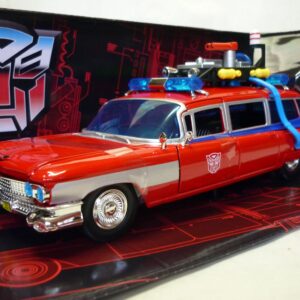 Cadillac Ghostbusters ECTO 1 Transformers Optimus Prime Jadatoys 1/24
