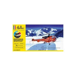 Maquette Hélicoptère Alouette III sécurité civile Heller 1/72