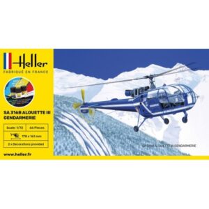 Maquette Hélicoptère Alouette III gendarmerie Heller 1/72