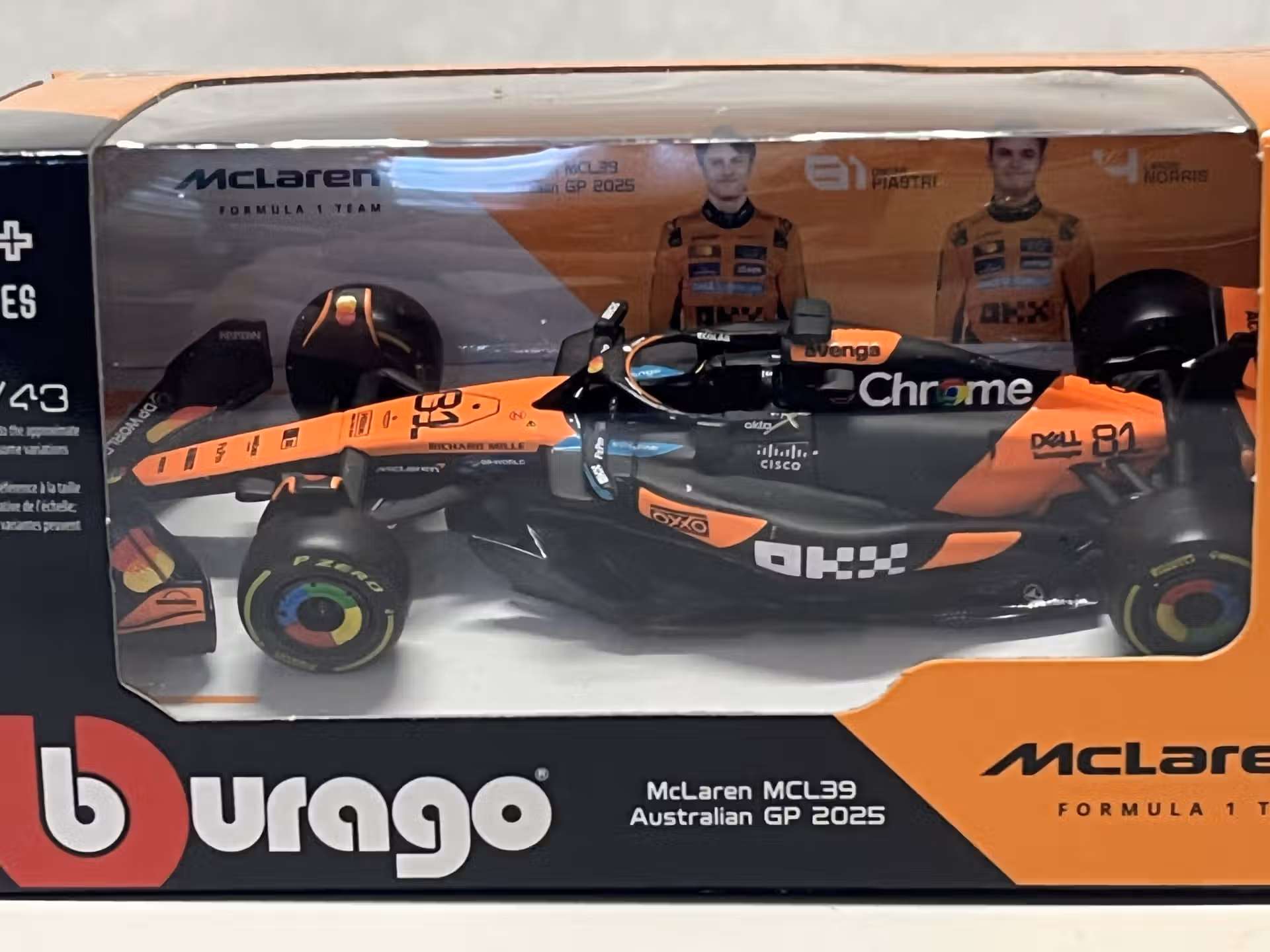 McLaren F1 MCL39 Piastri 2025 Burago 1/43 – Image 2