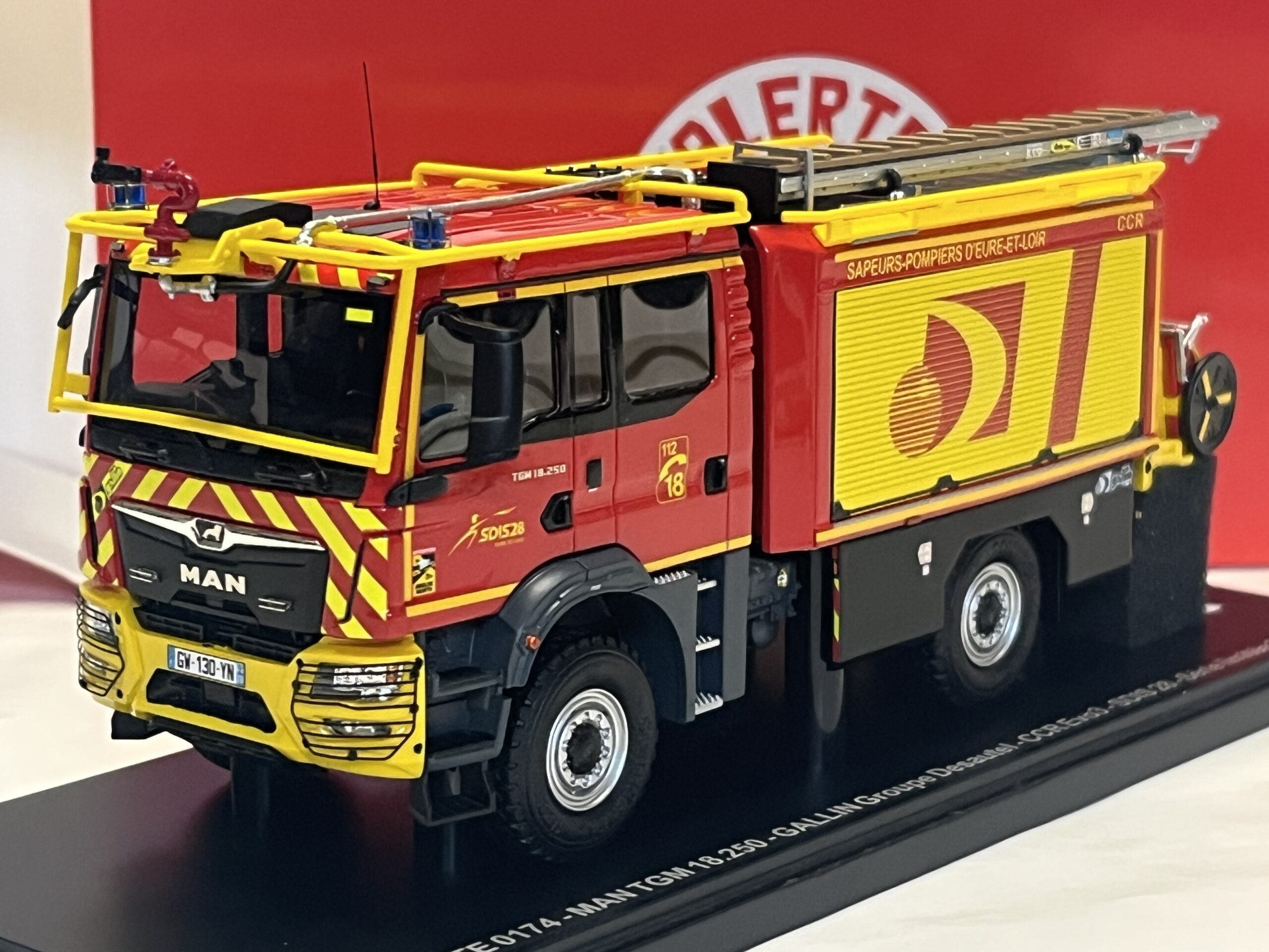 Camion Pompiers MAN Gallin Evo3 SDIS 28 Alerte 1/43°