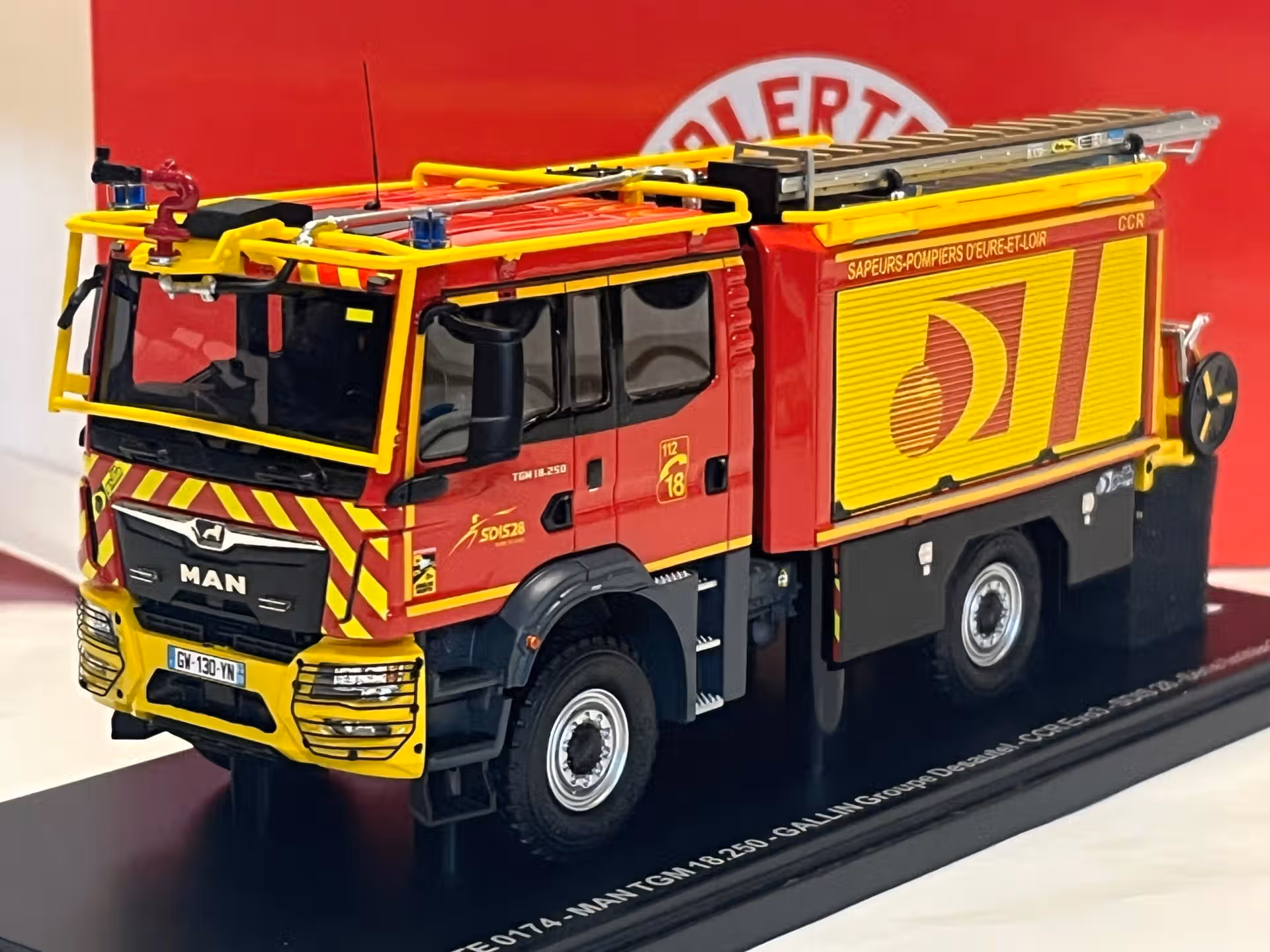 Camion Pompiers MAN Gallin Evo3 SDIS 28 Alerte 1/43°