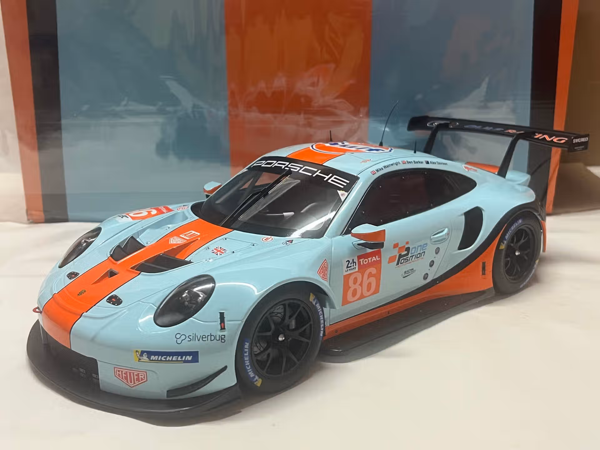 Porsche 911 991 RSR Gulf Le Mans 2018 1/12° Ixo
