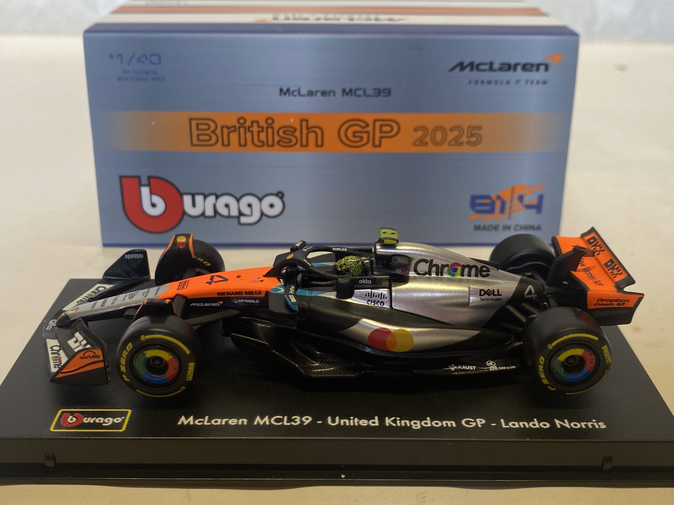 McLaren F1 MCL39 Norris Grande Bretagne 2025 Burago 1/43 – Image 3