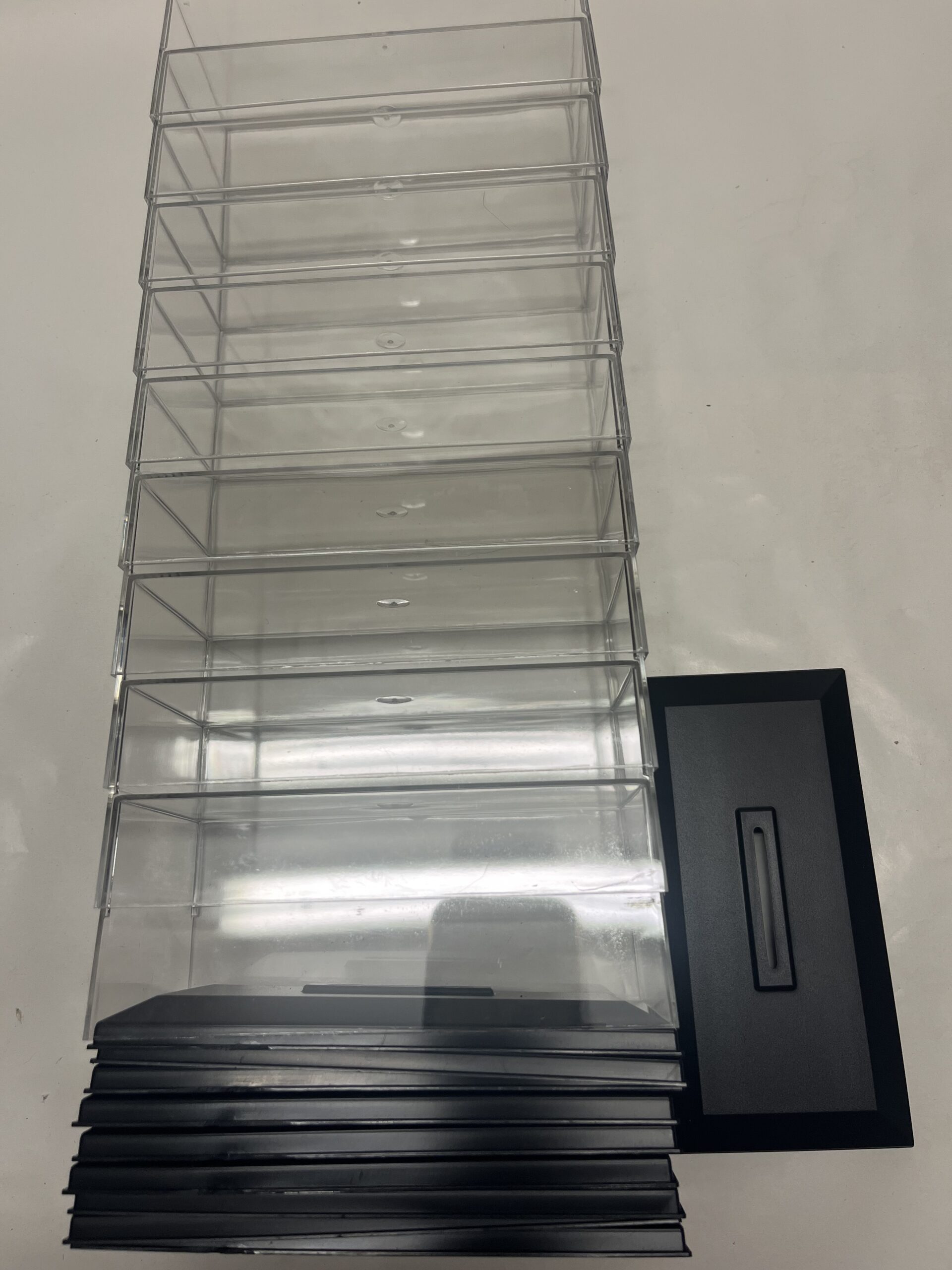 10 Boites Vitrine en Plexi - L14xlg7xH6cms 1/43°