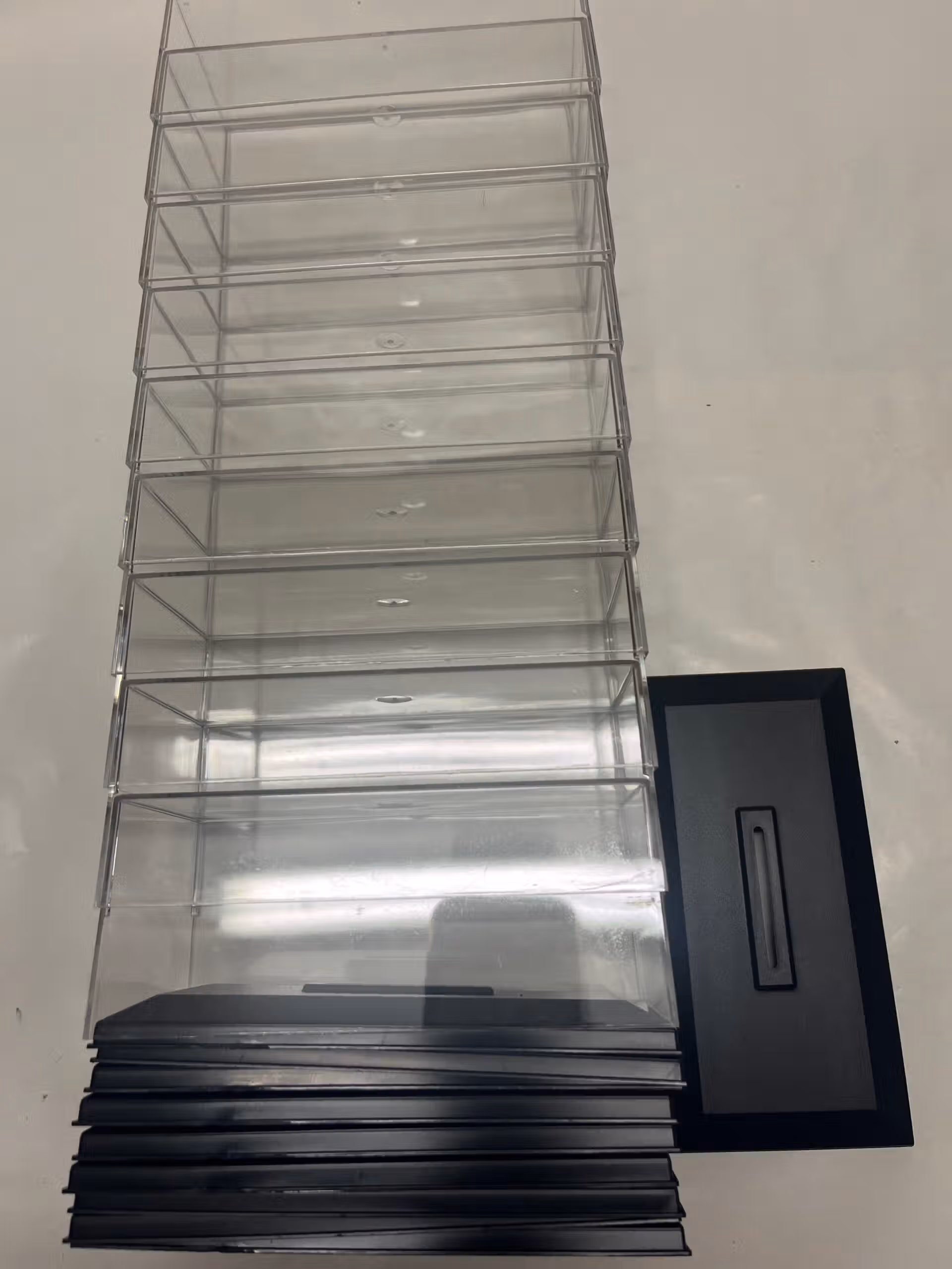 10 Boites Vitrine en Plexi - L14xlg7xH6cms 1/43°