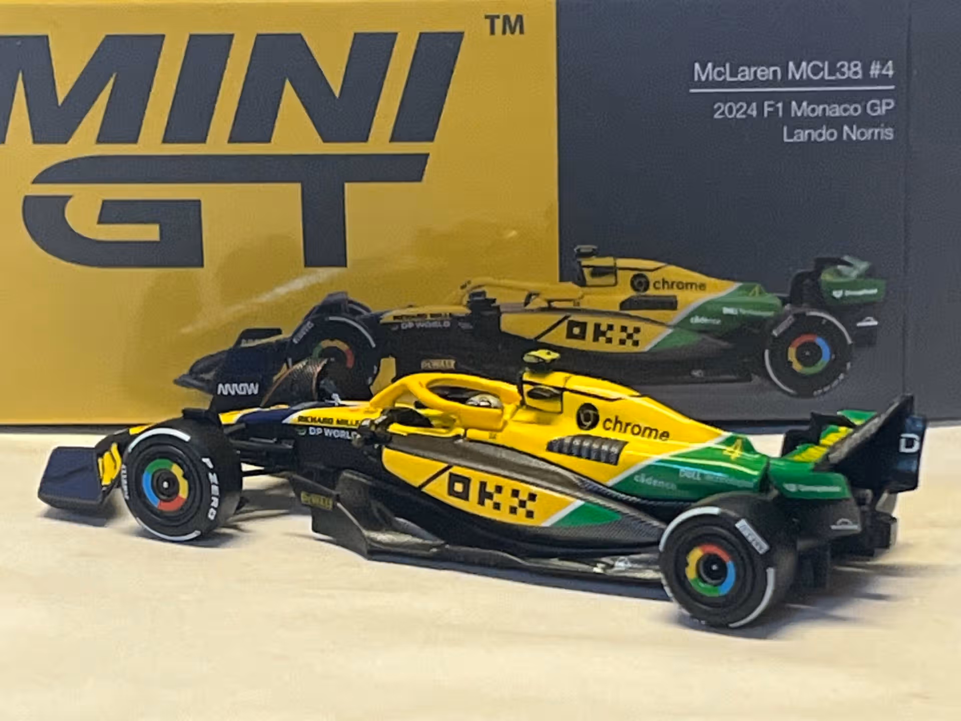 McLaren F1 MCL38 Mercedes Monaco 2024 MiniGt 1/64° – Image 2
